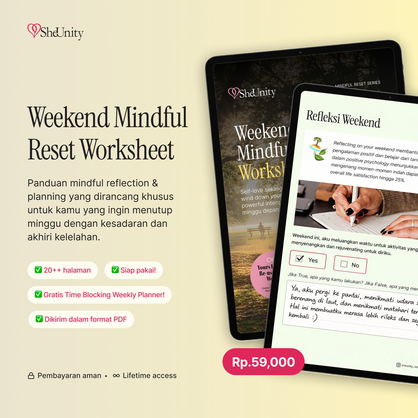 Weekend Mindful Reset (PDF) | Digital File